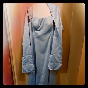 I'm selling a baby blue evening gown w/ shawl